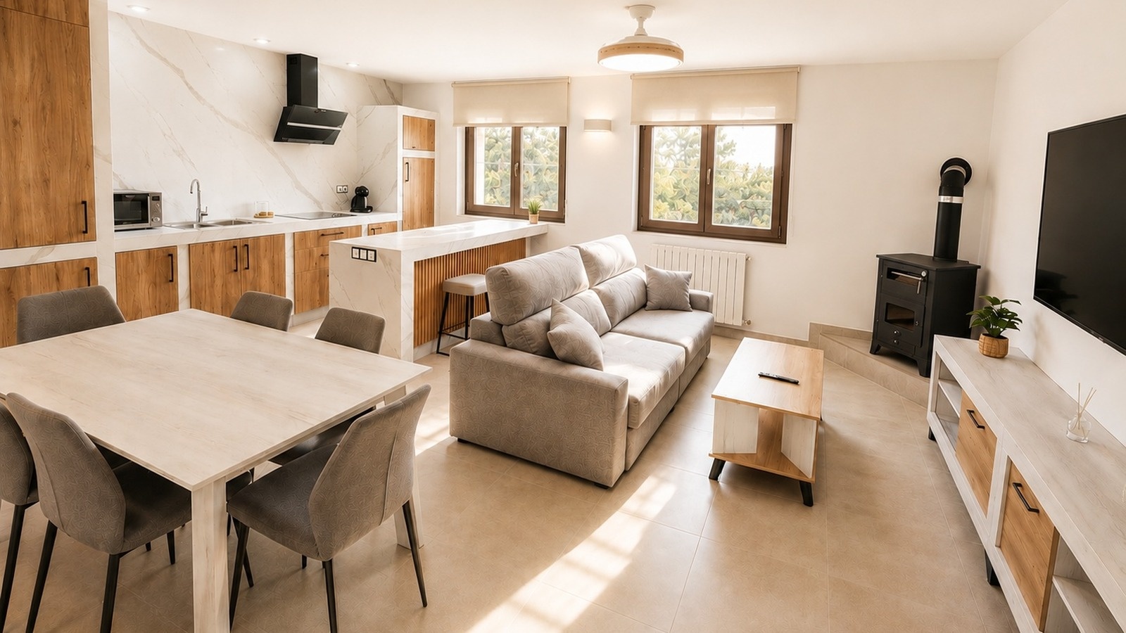 salón cocina
